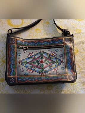 Signals Hand Painted Leather Bag